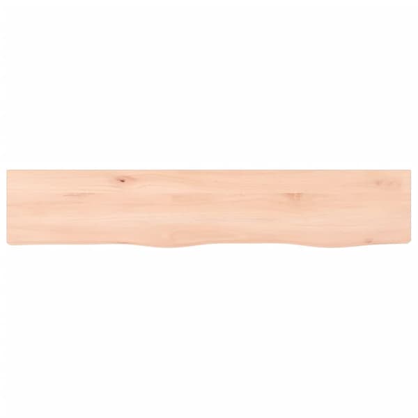 vidaXL Hyllplan 100x20x2 cm obehandlad massiv ek