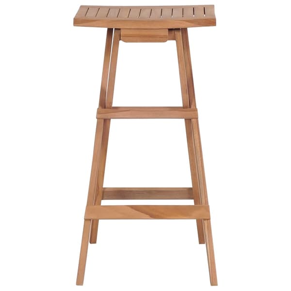 vidaXL Hopfällbara barstolar 4 st massiv teak