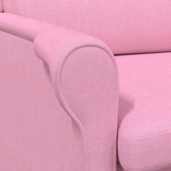 vidaXL fåtölj Rosa tyg