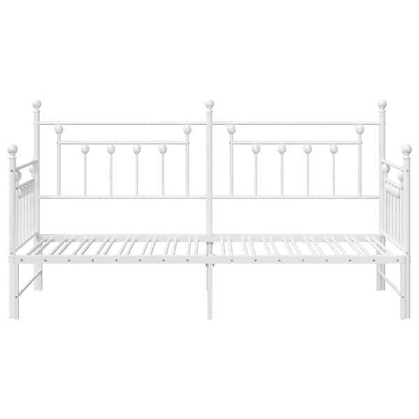 vidaXL Dagsengeramme Hvit 75 x 190 cm Stål