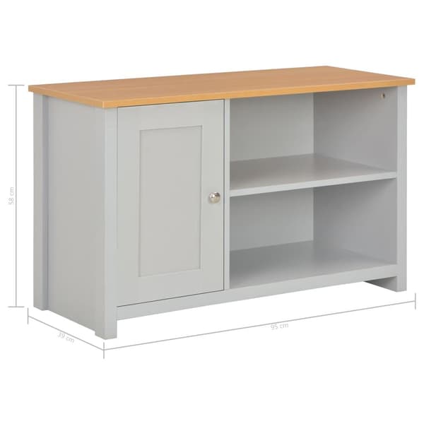 vidaXL TV-benk grå 95x39x58 cm