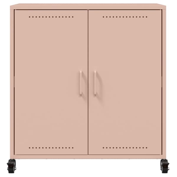 vidaXL Skänk rosa 68,5x39x72 cm stål