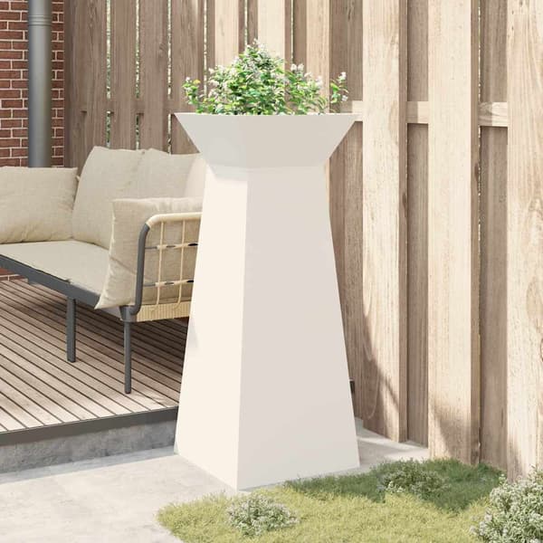 vidaXL Søyleplanter Hvit 40 x 40 x 100 cm