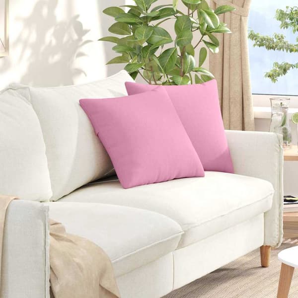 vidaXL Soffkuddar 2 st Rosa 45 x 45 cm tyg
