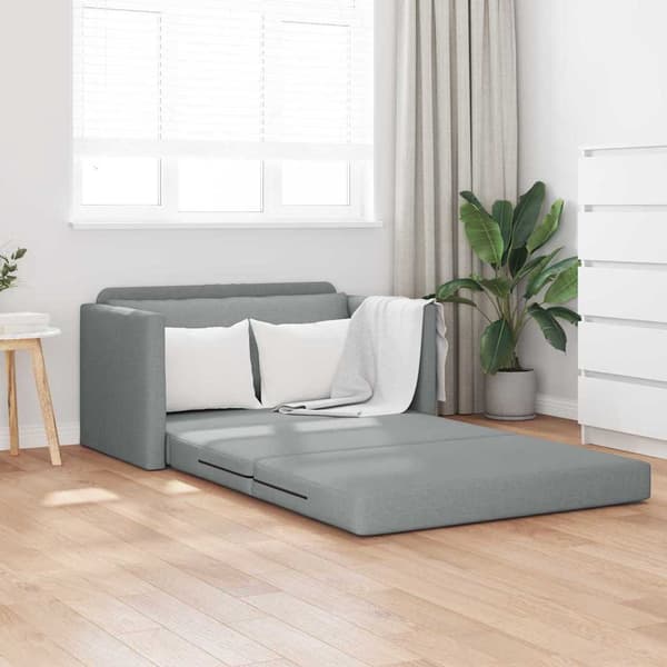 vidaXL Soffsäng 110cm Ljusgrå tyg