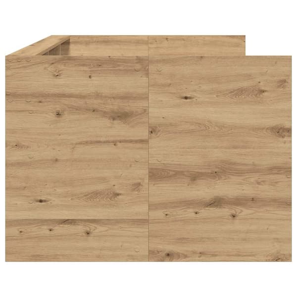 vidaXL Seng med hodegjerde Artisan Eik 90 x 190 cm Konstruert tre