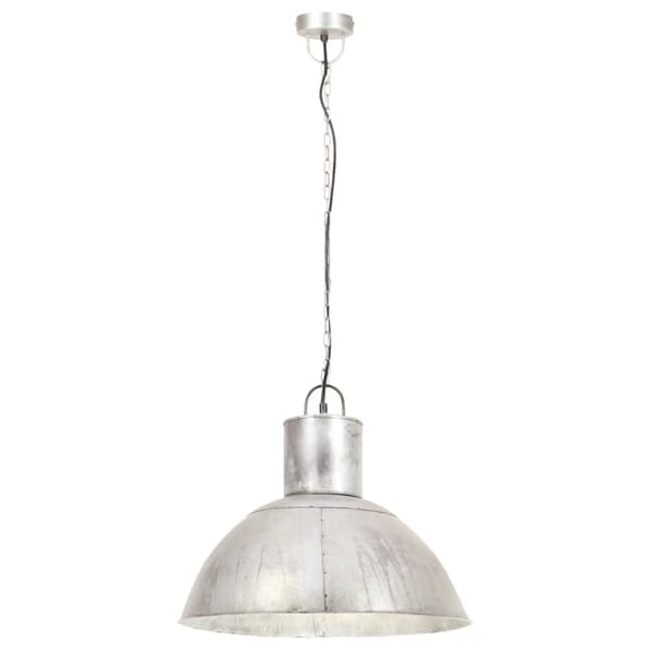 vidaXL Hänglampa 25 W silver rund 48 cm E27
