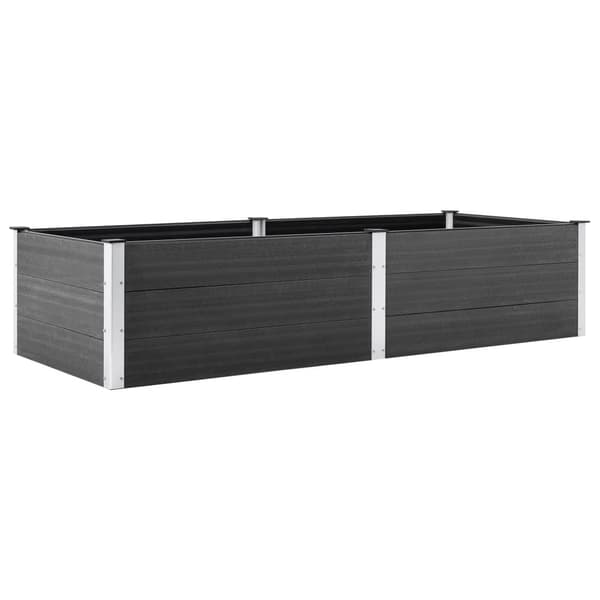 vidaXL Høybed 250x100x54 cm WPC grå