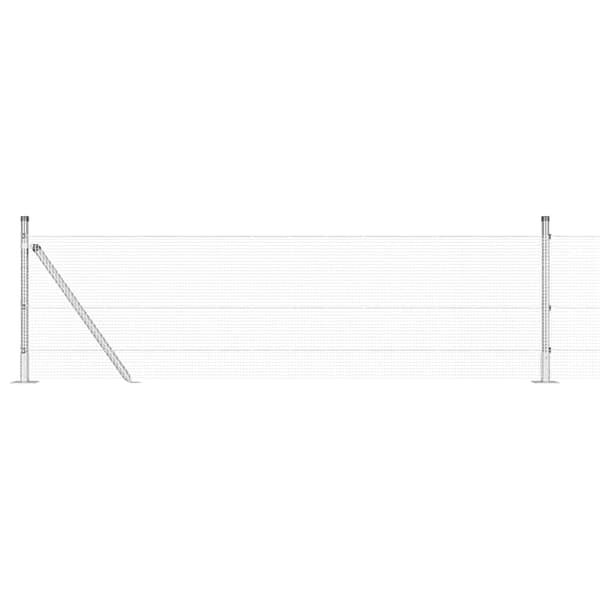 vidaXL Stängselstolpe Silver