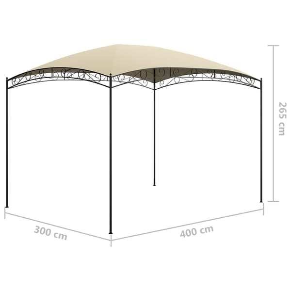 vidaXL Markis Vit 3 x 2,5 m Metall