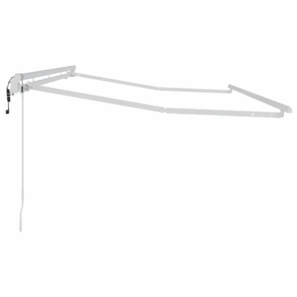 vidaXL Markiseramme Hvit 4 x 2 m Metall