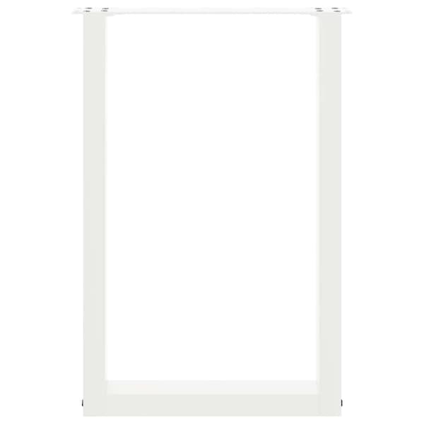 vidaXL Soffbordsben U-formade 2 st vit 50x(72-73) cm stål