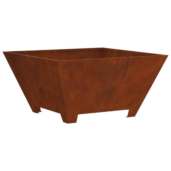vidaXL Eldstad Brun 80 x 80 x 40 cm Väderbeständig stål