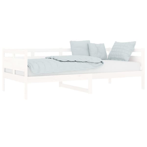 vidaXL Dagseng hvit heltre furu 90x200 cm