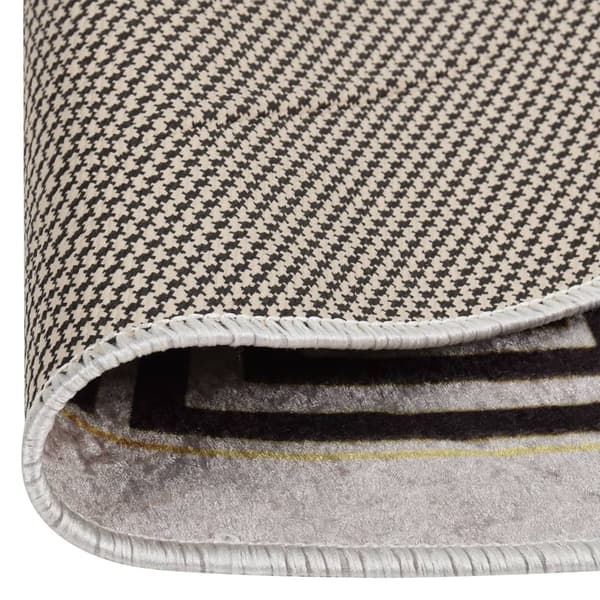 vidaXL Vaskbart teppe φ120 cm lysebeige sklisikker