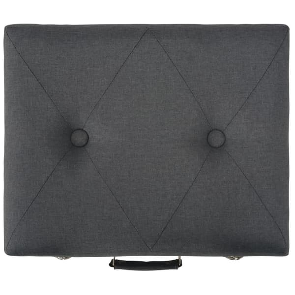 vidaXL Förvaringspall 40 cm mörkgrå tyg