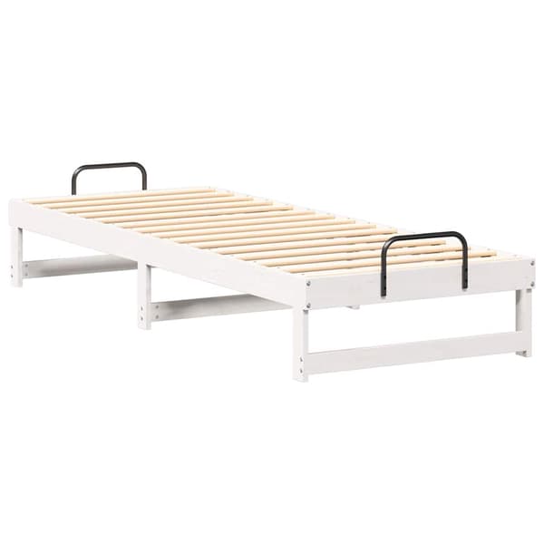 vidaXL Sängram Vit 80 x 200 cm Massiv furu