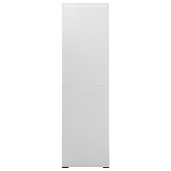 vidaXL Dokumentskåp ljusgrå 90x46x164 cm stål