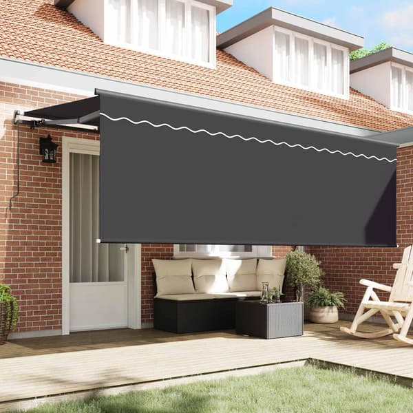 vidaXL Innvendbar Markise Antrasitt 400 x 200 cm