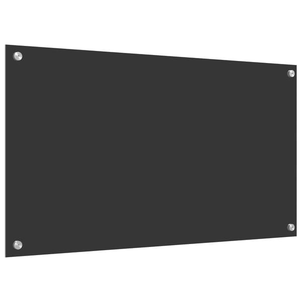 vidaXL Köksskydd Mörkgrå 90 x 50 cm härdat glas