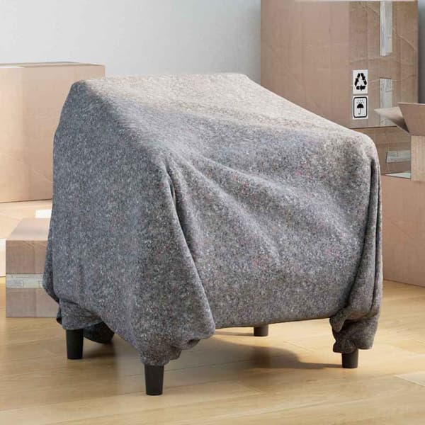 vidaXL Flytte tepper 5 pcs Grå 150 x 200 cm stoff