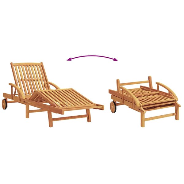 vidaXL Solstol 2 pcs Gråbrun 200 x 67 x 84 cm Solid akasietre