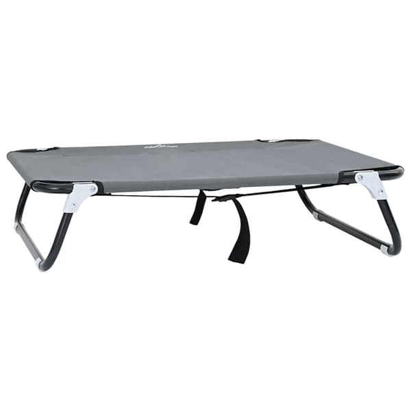 vidaXL Hundeseng Lysegrå 80 x 55 x 18 cm Stål