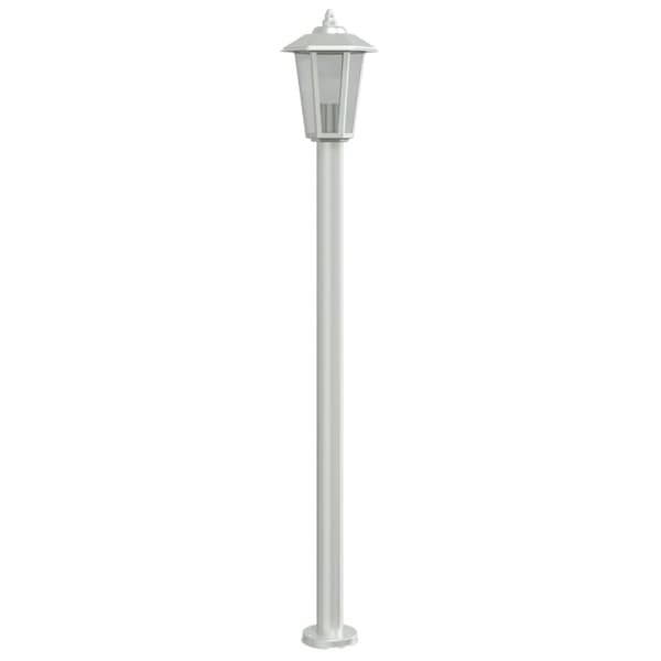 vidaXL Utendørs gulvlamper 3 stk sølv 120 cm rustfritt stål