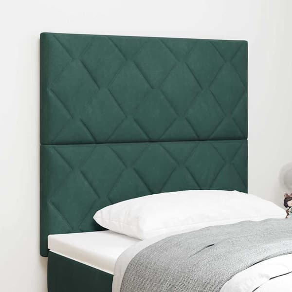 vidaXL Huvudgavel Mörkgrön 90 cm Sammet
