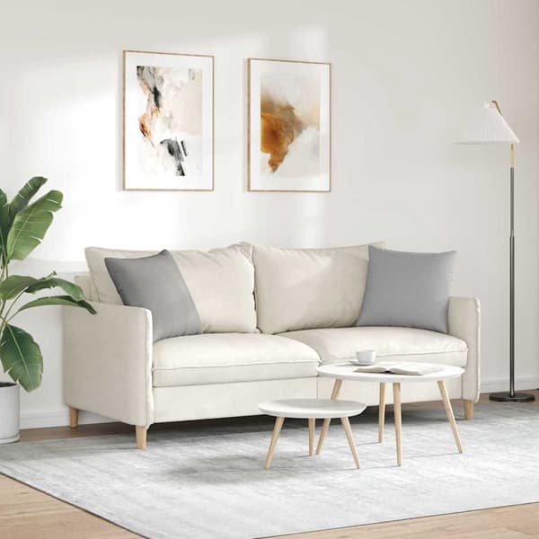 vidaXL Soffkuddar 2 st Grå 45 x 45 cm tyg