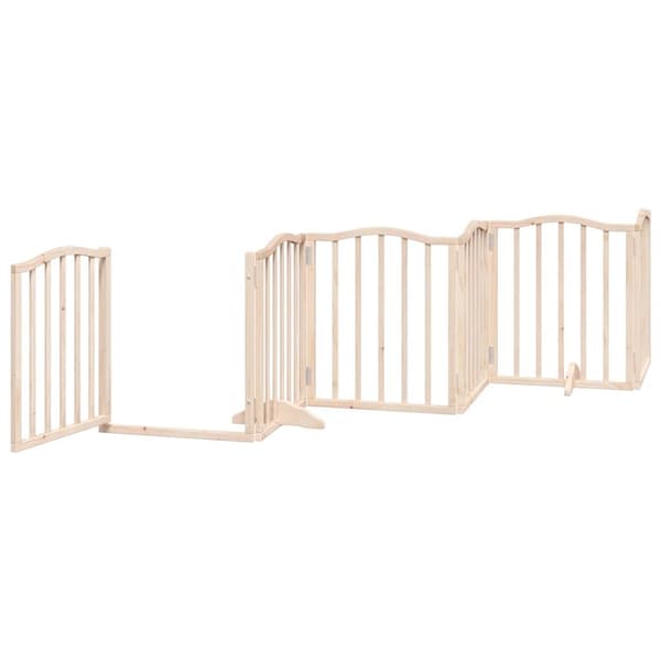 vidaXL Hundeport sammenleggbar 9 paneler 450 cm poppeltre