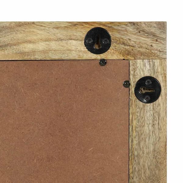 vidaXL Baderomsspeil Brun 70 x 50 x 2,5 cm Glass og solid mango tre