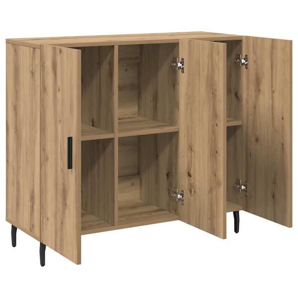 vidaXL Serviesskap Artisan Eik 90 x 34 x 80 cm Konstruert tre