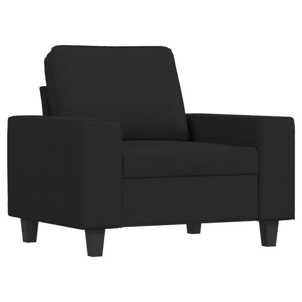 vidaXL Soffgrupp 4 delar svart tyg