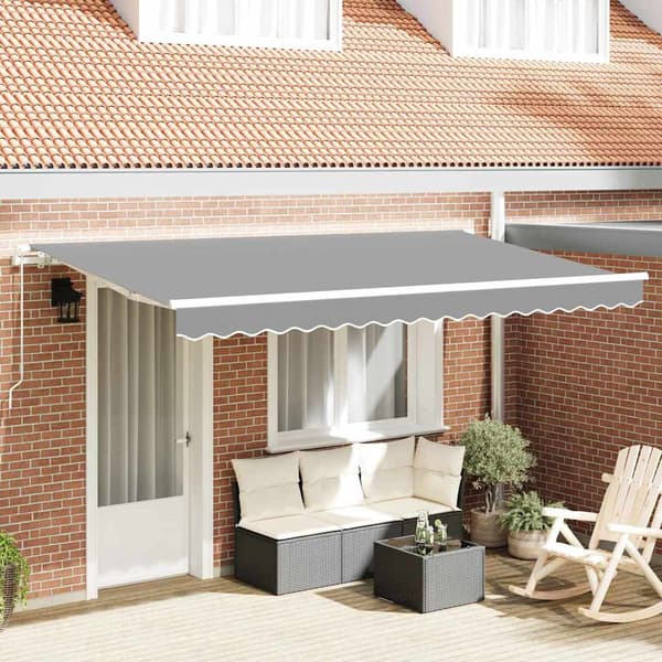 vidaXL Markiseramme Hvit 4 x 2 m Metall