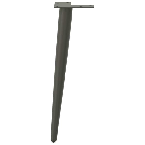 vidaXL Soffbordsben konisk form 4 st antracit 42-43 cm stål
