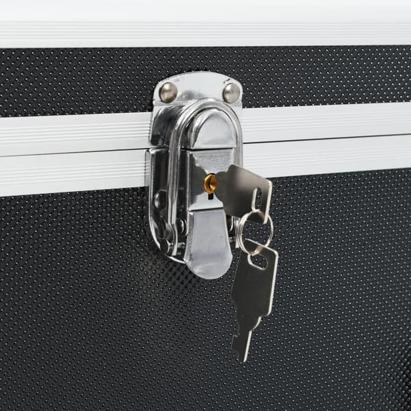 vidaXL Förvaringsväskor 2 st svart aluminium