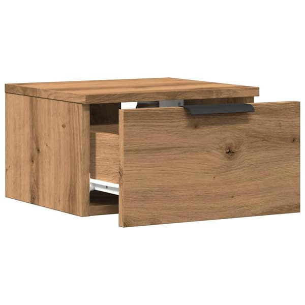 vidaXL Veggmontert nattbord artisan eik 34x30x20 cm
