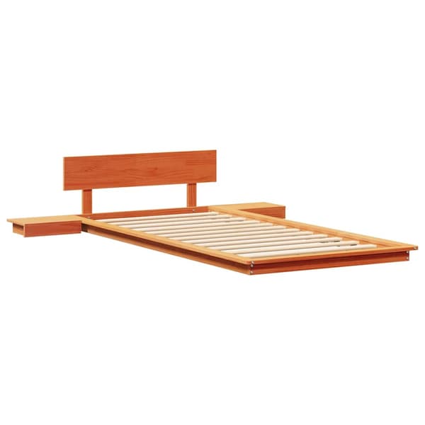 vidaXL Sängram Brun 90 x 190 cm trä