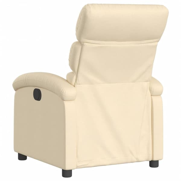 vidaXL Reclinerfåtölj gräddvit tyg