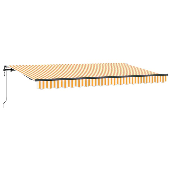 vidaXL Utfällbar markis Gul 400 x 200 cm tyg
