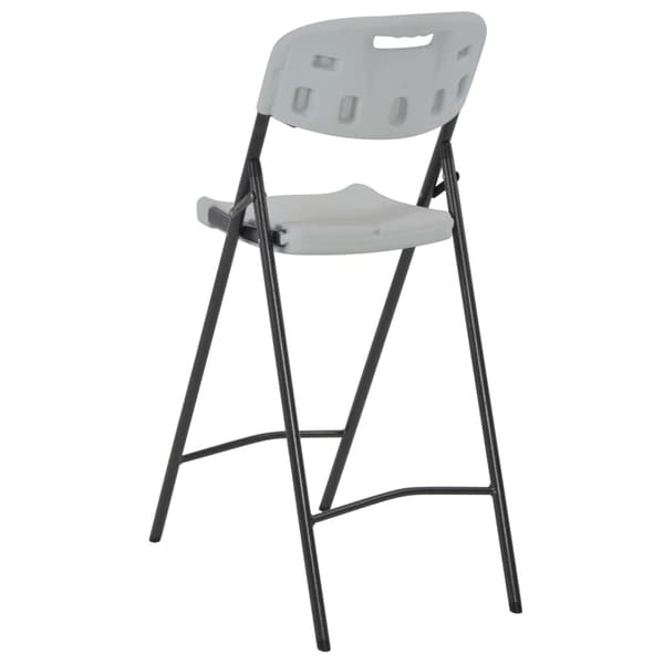 vidaXL Sammenleggbare barstoler 2 stk HDPE og stål hvit