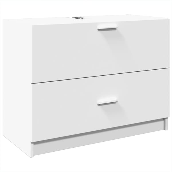 vidaXL Servantskap hvit 78x37x59 cm konstruert tre