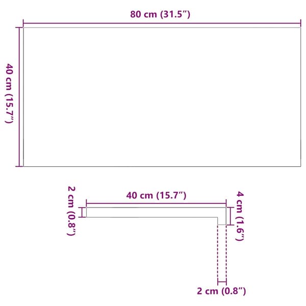 vidaXL Vinduskarmer 2 stk ubehandlet 80x40x2 cm heltre eik