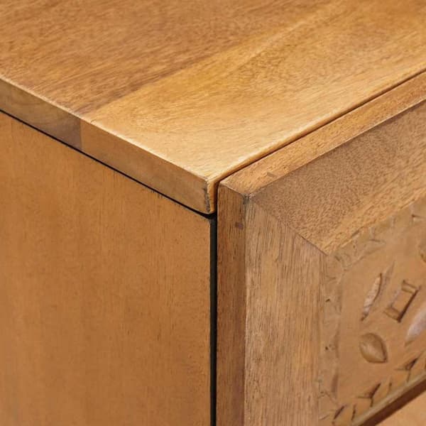 vidaXL Serviesskap 2 pcs Brun 60 x 33 x 75 cm heltre mango