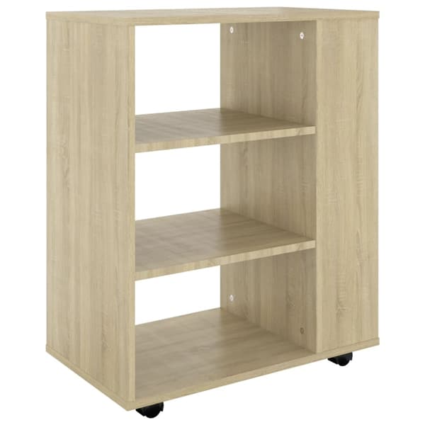 vidaXL Rulleskap sonoma eik 60x35x75 cm sponplate