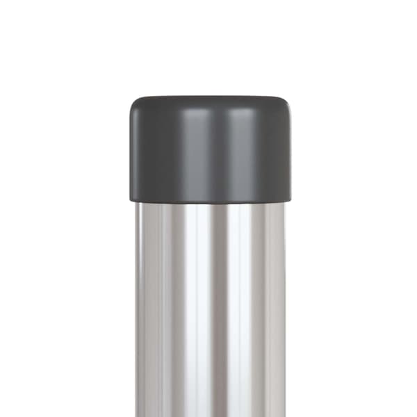 vidaXL Staketstolpar 12 pcs Silver 80 cm Pulverlackerad stål
