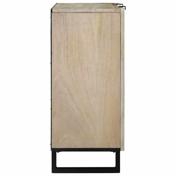 vidaXL Skap Hvit 90 x 33 x 75 cm heltre mango