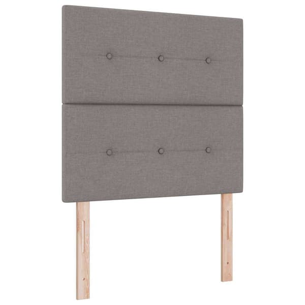 vidaXL Sänggavel med sängram Gråbrun 90 cm tyg
