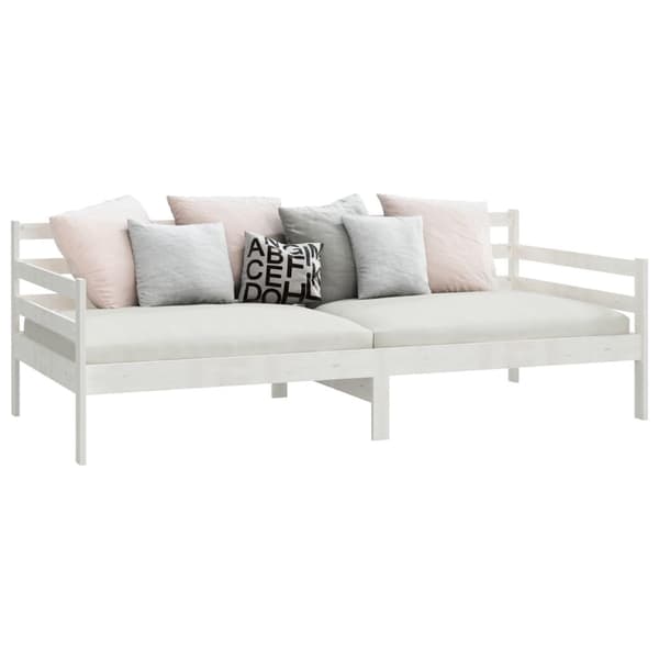 vidaXL Dagbädd vit massiv furu 90x200 cm